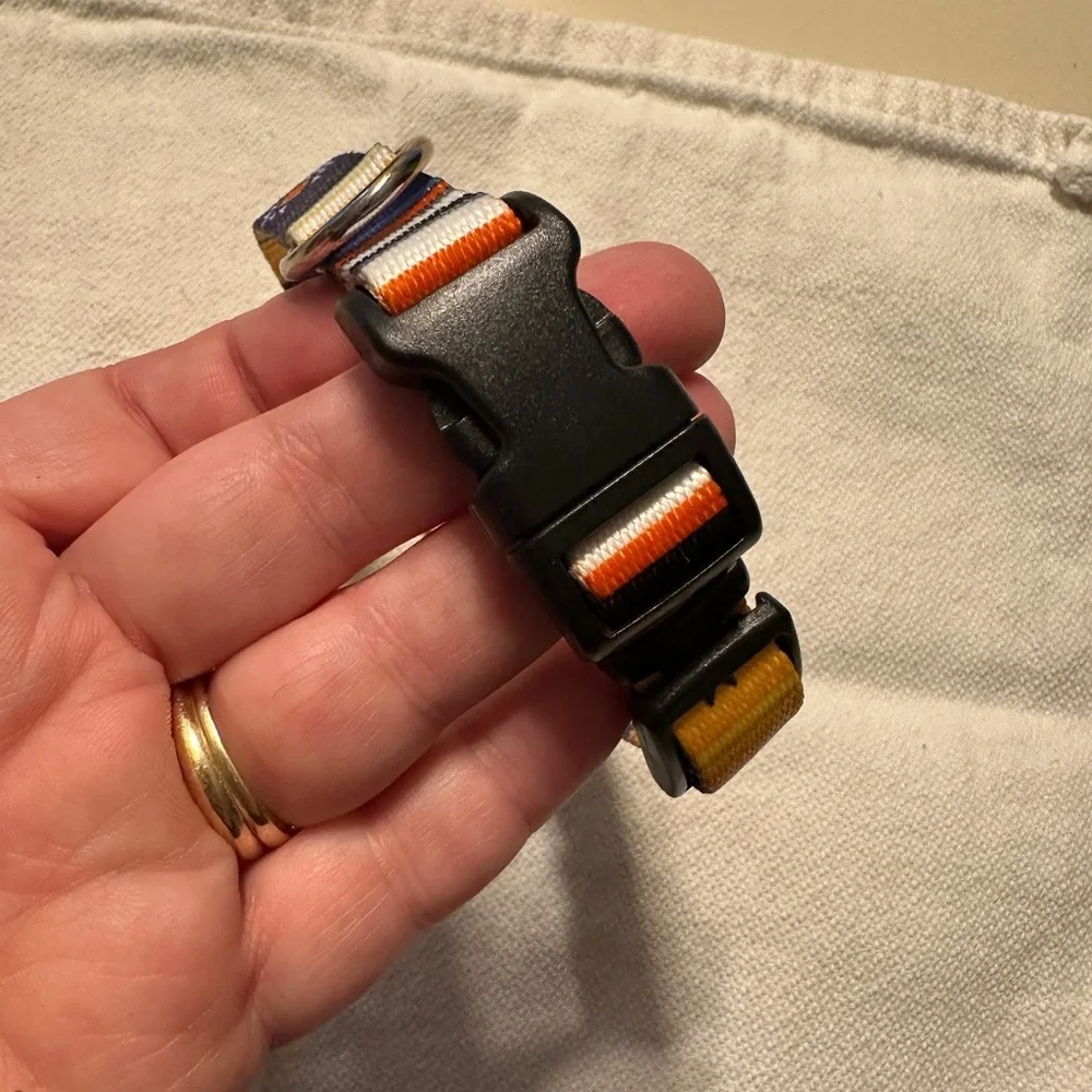 S Dog Collar Southwestern Pattern Adjustable Buckle Lightweight Washable NWOT
